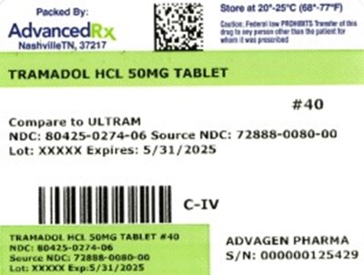Label 6 (Tramadol HCl 80425 0274 06)